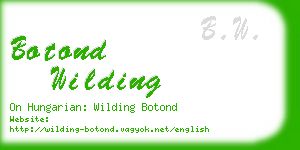 botond wilding business card